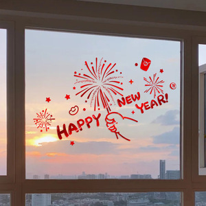 Venta caliente barato Feliz Navidad ventana pegatina Santa Claus y muñeco de nieve calcomanías de pared <span class=keywords><strong>para</strong></span> centros comerciales - Product Image 4