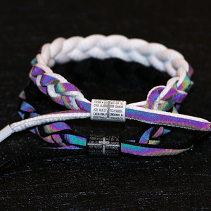 Pulsera de Hilo Tejido con Diseño de León y Efecto Láser Iridiscente, Joyería Unisex, Regalo de Moda - Product Image 2