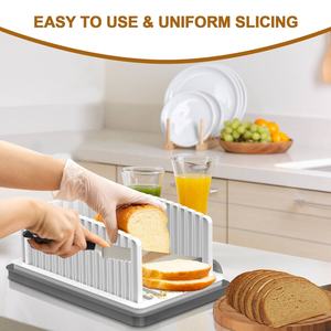 Trancheuse à pain artisanale en PE de qualité alimentaire, machine à couper le pain maison avec base super stable en silicone antidérapant - Product Image 5