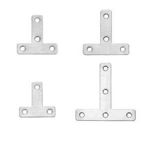 औद्योगिक एल्यूमीनियम प्रोफ़ाइल टी-आकार कनेक्टर ब्रैकेट स्टेनलेस स्टील कोण प्लेट 2020 3030 4040 8080 कोने ब्रेस - Product Image 3