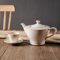 Service de table portable en porcelaine ivoire ST, 6 pièces, assiette, bol, tasse, service à café et à thé pour restaurant, hôtel, cuisine