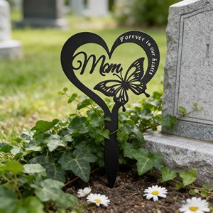 Ornement <span class=keywords><strong>de</strong></span> jardin extérieur en métal à insérer dans le sol, marqueur funéraire, décoration <span class=keywords><strong>de</strong></span> cimetière <span class=keywords><strong>de</strong></span> commémoration - Product Image 2