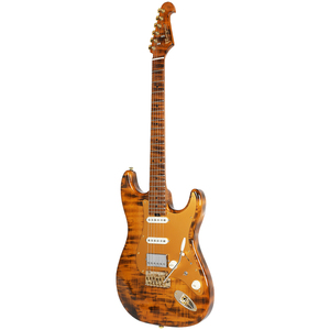 Guitare électrique Bullfighter D-190 haut de gamme couleur vintage 6 cordes avec micros D-19SSH et petit double tremolo – Corps composite OEM - Product Image 4