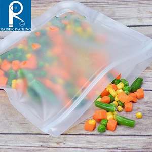 Airtight Seal Kitchen Food Preservation Reusable Eco-Friendly Folding Food Grade Leakproof PEVA <b>Ziplock</b> Storage <b>Bags</b> - Product Image 3