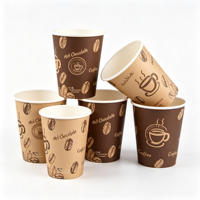 Gobelets à café jetables personnalisables en papier biodégradable simple couche, imperméables et durables, sur mesure pour restaurants