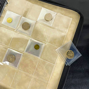 Newway 2000 <span class=keywords><strong>pochettes</strong></span> de protection pour pièces de monnaie en PET 2x2 2,5x2,5 pouces, <span class=keywords><strong>pochettes</strong></span> doubles pour collection de pièces, supports en Mylar pour pièces de monnaie - Product Image 6