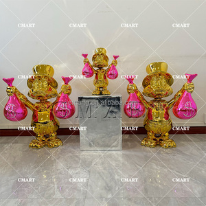 Statue de canard en résine chromée, décoration d'intérieur, grande sculpture de canard porte-monnaie, sculpture pop art <span class=keywords><strong>Monopoly</strong></span> Dagobert - Product Image 6