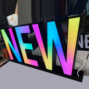 Lettres LED 3D RGB personnalisées pleine couleur, décor de fond, lettres géantes lumineuses en acrylique, chiffres et lettres lumineuses à ampoules LED - Product Image 5