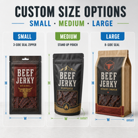Bolsa Transparente Personalizada para Snacks de Carne, Impresa, de Alta Barrera, a Prueba de Humedad, Resellable, para Carne Seca de Res y Pollo, Venta al por Menor Tropical