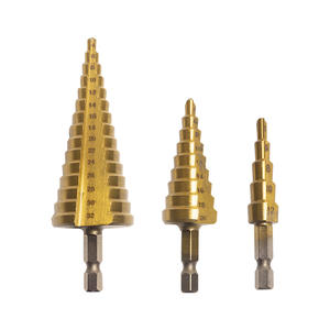 ชุดดอกสว่านเจาะรูทรงเจดีย์แบบตรง ยี่ห้อ Yunbei ด้ามจับหกเหลี่ยม เคลือบไทเทเนียม ชุดดอกสว่านขั้นบันได 4 ชิ้น - Product Image 5