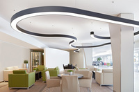 2025 lampes suspendues Led en forme de barre courbé salle à manger pendentif éclairage lustre pour salon éclairage décoratif