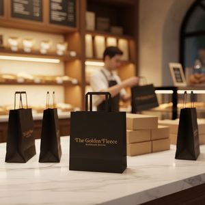Bolsas de Compra de Papel Kraft Personalizadas Directas de Fábrica con Logotipo, Bolsas de Regalo de Lujo Ecológicas - Product Image 6