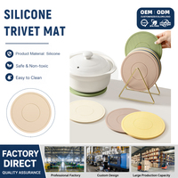 Tapis isolant en silicone de qualité alimentaire, résistant à la chaleur, personnalisable en couleur, pour table, dessous de plat, dessous de tasse, repas à la maison, et comme support pour plats chauds