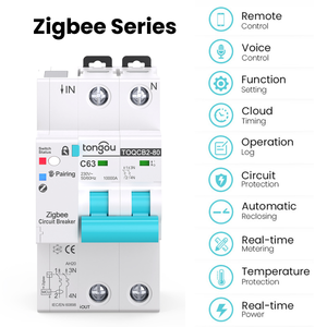 Tuya ZigBee MCB Mini ngắt mạch với điều khiển từ xa tiêu thụ điện năng 1-4P 1-63a bảo vệ quá áp tongou - Product Image 3