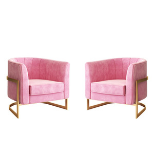 Fauteuil individuel nordique, design moderne et minimaliste, style américain, canapé inclinable avec coussins en tissu et rembourrage en éponge pour salon - Product Image 1