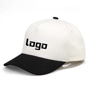 Custom Print Embroidery Logo Baseball Caps <b>Bulk</b> Plain 5 Panel Baseball Caps Black for Men High Quality - Product Image 1