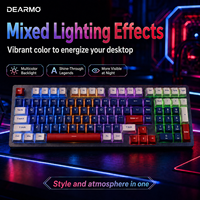 Clavier mécanique optique filaire F97D, disposition 97 touches, panneau en alliage, rétroéclairage LED mixte pour ordinateur de bureau, ordinateur portable, gamer, échange à chaud