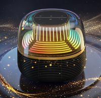 Cadeau d'entreprise promotionnel, portable, alimenté par énergie solaire DC pour haut-parleur V2.0, autonomie de la batterie de 15 à 20 heures, support de téléphone LED RGB, radio FM 1