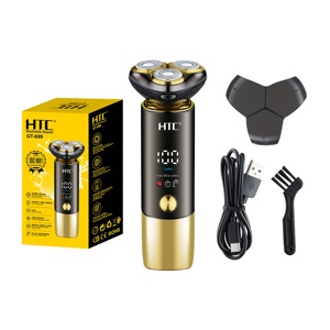 เครื่องโกนหนวดผู้ชาย IPX6 GT-699 HTC หน้าจอ LCD ซักได้พร้อมล็อคการเดินทางใช้เครื่องโกนหนวดกันน้ำได้อย่างปลอดภัย - Product Image 1
