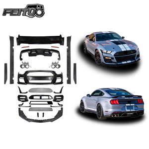 Kit de carrocería a <span class=keywords><strong>precio</strong></span> de fábrica, material PP, parachoques, faldones laterales, alerón trasero, kit aerodinámico para <span class=keywords><strong>Mustang</strong></span> 2015-2017, actualización a GT500 - Product Image 2