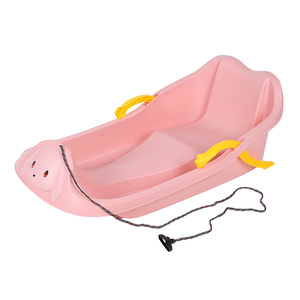 HDPE écologique Durable rose bleu toboggan pour enfants Traction corde poignée pliable en plastique hiver utilisation neige Tube traîneau - Product Image 4