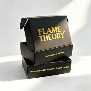 Boîte d'expédition noire personnalisée avec logo en feuille d'or, boîte en carton ondulé <span class=keywords><strong>pour</strong></span> l'emballage de bijoux, boîte d'expédition en film mat <span class=keywords><strong>pour</strong></span> les petites entreprises - Product Image 5