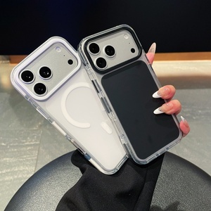 Coque de téléphone magnétique mate en gros pour iPhone 18 17 16 Pro Max, compatible avec le chargement sans fil, antichoc, protection arrière - Product Image 5