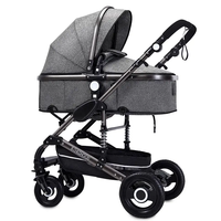 Poussette bébé 3-en-1 LH pour 0-3 ans, non toxique, durable, pliable, siège auto de voyage pour tout-petits H9-2 3-en-1 Famille