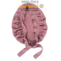 Bonnet de Douche en Soie Double Couche avec Logo Personnalisé, Grand Bandeau Élastique Réglable pour Dormir, pour Femmes