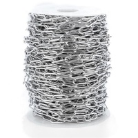 Yiwu Aceon Velle – chaîne trombone ronde en acier inoxydable, longue chaîne rectangulaire ovale pour femmes, collier de bijoux à faire soi-même