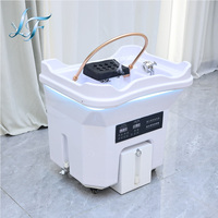 Bac de lavage capillaire portable japonais sans plomberie avec circulation d'eau thérapeutique et réservoir de 60L