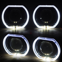 Cache-projecteurs 2,5 et 3,0 pouces pour BMW avec LED Angel Eye, lumière de poursuite blanche, jaune et RGB, accessoires de rétrofit pour phares