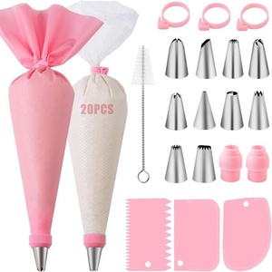 Juego de boquillas de tuberías de plástico para decoración de pasteles, raspador de crema, bolsas de tuberías para <span class=keywords><strong>Amazon</strong></span>, herramientas exclusivas para pasteles - Product Image 3