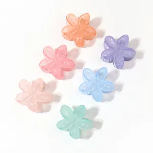 Hair Claw Clips Small Clamp Clips Accessories SMETA Audit Jelly Floral for Girls 3.8 Cm Fashion Hair Beauty Hair Decoration