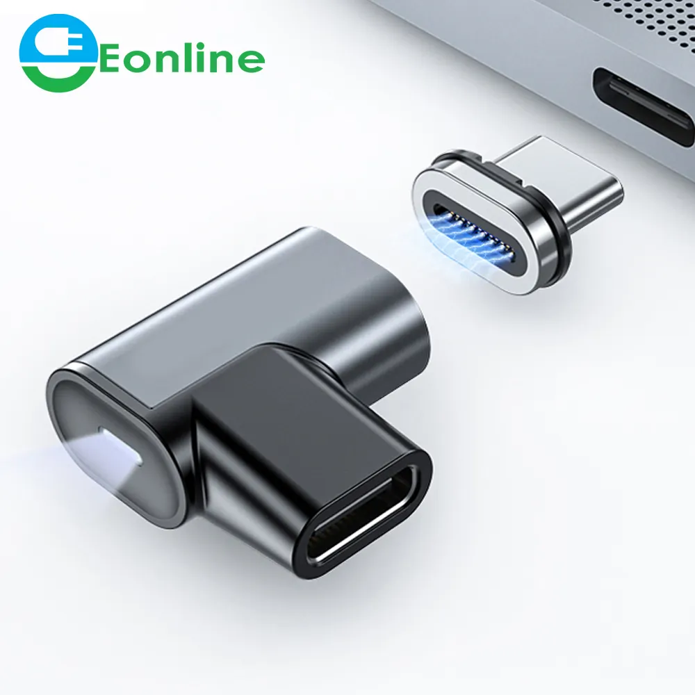 EONLINE 24 Pins Magnetic USB C Adapter Type C Connector PD 100W Quick Charge 10Gbp Data 4K HD Hub for MacBook Pro Samsung
