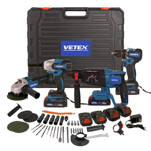Ensemble d'outils électriques sans fil 21V en gros <span class=keywords><strong>4</strong></span> machines perceuse marteau meuleuse d'angle clé avec piles kit d'outils sans balais - Product Image 1