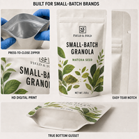 Sachets Doypack Personnalisés OEM Imprimés Numériquement avec Faible MOQ, Emballage Zipper Multicolore Multi-SKU pour Marques Alimentaires