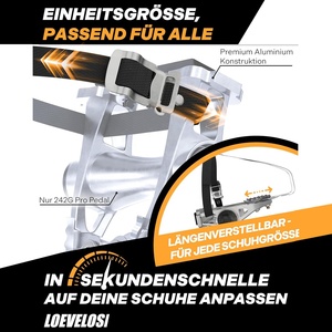 LEWEE Pédale de vélo Couvre-bouche de chien fixe Pédale de vélo Pédale de vélo de route Pédale de vélo de montagne <span class=keywords><strong>Pied</strong></span> de maintien - Product Image 2