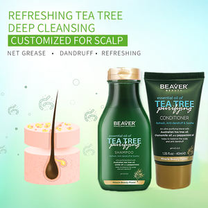 BEAVER Nature Tea Tree shampooing et après-shampooing extrait de plante contrôle de l'huile élimination des pellicules Anti démangeaisons apaisant Mini ensemble de shampooing - Product Image 3