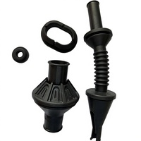 Bouchons d'oeillets en caoutchouc de silicone de haute qualité, joint noir, œillets de câblage, customisation