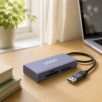 Lecteur de cartes multi-formats USB 3.0 Type-C pour photographe, bureau, maison, transfert de données, cartes SD TF CF MS, 200 Mo/s, coque en aluminium