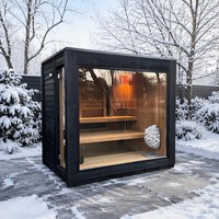 Sauna traditionnel extérieur pour 2 à 4 personnes, design moderne, salle de vapeur
