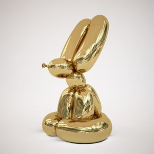 Sculpture de lapin en acier inoxydable, Scultura in Acciaio, statue de lapin ballon - Product Image 1