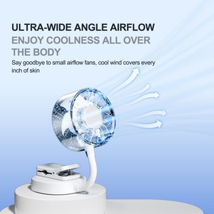 Ventilador Portátil con Clip Magnético, Plegable, con Manguera Flexible, Recargable por USB, 2000mAh, 3 Velocidades, Manos Libres, Mini Ventilador para Teléfono, Hogar, Hotel - Product Image 5