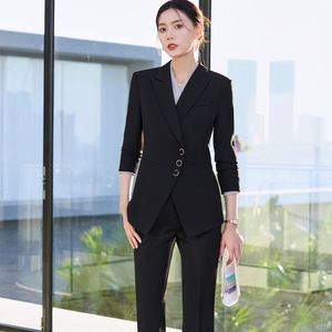 Women's Professional Suit Set Midi Skirt Full Sleeve Elegant Anti-Wrinkle Summer Work Uniform - Product Image 4