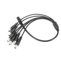 Câble de connecteur femelle mâle 12V DC avec prise Jack 2.1X5.5mm 1 à 2 3 4 5 6 Adaptateur secteur 8 voies isolé par PE et PVC