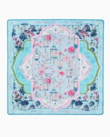 Tapis de Mahjong Américain de Luxe Style Floral, Taille Standard, Surface Silencieuse, Thème Rose et Bleu pour Soirées Jeux