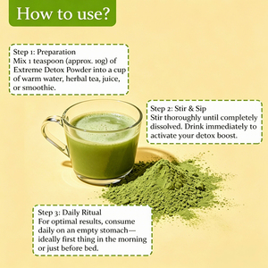 Fournisseur chinois de poudre détoxifiante pour le nettoyage du ventre et du corps, soin intestinal, boisson instantanée au thé vert, complément alimentaire - Product Image 3
