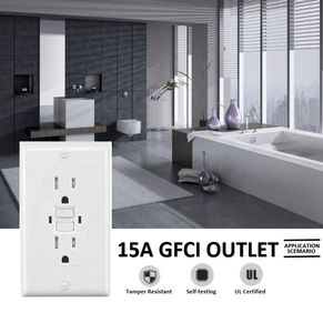 2025 UL/ETL Certificado GFCI Tomada De Parede 15A GFCI Tomada Receptáculo Extensão De Parede Soquete 125V Auto Teste com Melhor Preço - Product Image 4