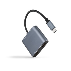 Convertidor - convertidor USB-C a 2xHDMI, H-USB-A 2.0 y H-USB-C PD, permite múltiples conexiones, ideal para duplicar pantallas. - Product Image 1